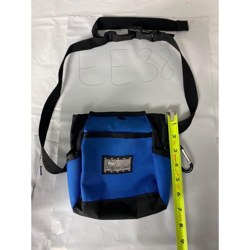 Doggone Good Dog Training Treat Pouch Blue Black Magnetic Closure Waist Bag